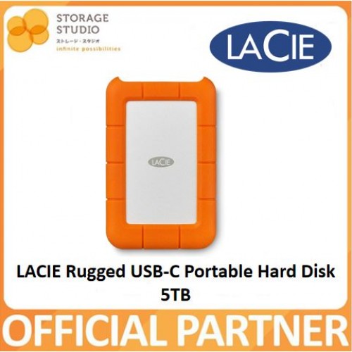 LACIE Rugged 5TB USB 3.1 Type C Portable Hard Disk